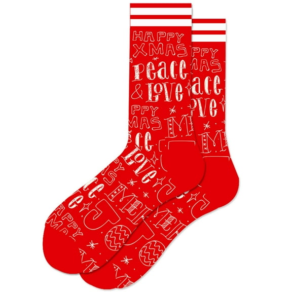 Mens Christmas Socks Size 39-46,Cotton Crew Socks Funny Holiday Socks Xmas Dress Socks