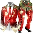 thumbnail image 1 of Mens Christmas Suit 2 Piece Funny One Button Formal Xmas Jacket Blazer And Pant Outfit Slim Fit Winter Festive Party Mens Suits, 1 of 6