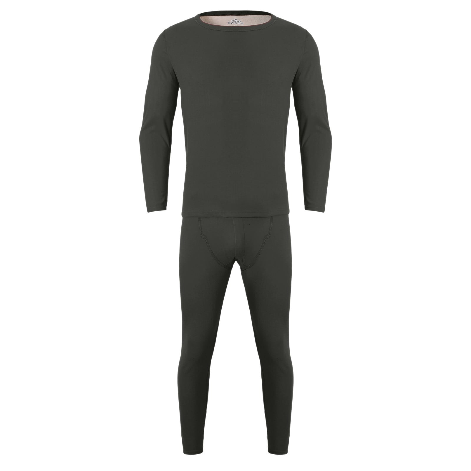 Mens Thermal Underwear Set, iMounTEK Fleece Long Johns Top Bottom for Men  Cold Winter, Black XXL 