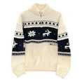 thumbnail image 1 of Mens Christmas Sweater - Autumn Winter Knitted Pullover Casual Warm Christmas Elk Pattern Sweater Cozy Men's Clothing, 1 of 5