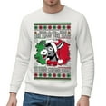 thumbnail image 1 of Mens Christmas Sweatshirts Funny Animal Long Sleeve Crewneck Soft Blend Mens Autumn and Winter Clothes,White,S, 1 of 4
