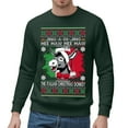 thumbnail image 1 of Mens Christmas Sweatshirts Pullover Fall Funny Animal Long Sleeve Crewneck Soft Blend Mens Casual Clothing,Dark Green,S, 1 of 4