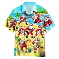thumbnail image 1 of Mens Christmas T Shirts Golf Santa Digital Print Fashion Trend Lapel Mens Performance Polos,Yellow,XL, 1 of 2