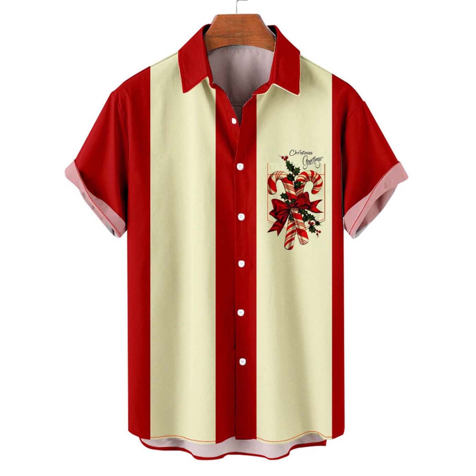 Mens Christmas T Shirts Hawaiian,Christmas Shirts for Men Short Sleeve