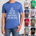 thumbnail image 1 of Mens Christmas T Shirts Short Sleeve Funny Graphic Pajamas Tee Crew Neck Casual 2025 Fashion Family Xmas Gift Men T Shirts Blue XXL, 1 of 5