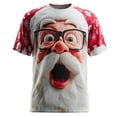 thumbnail image 1 of Mens Christmas T Shirts Short Sleeve Funny Santa Graphic Pajamas Tee Crew Neck Casual Cozy Soft Holiday Family Xmas Gift Mens Shirts Red XXXL, 1 of 2