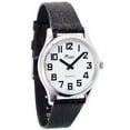 thumbnail image 1 of Mens Chrome Low Vision Watch - Leather Band, 1 of 1