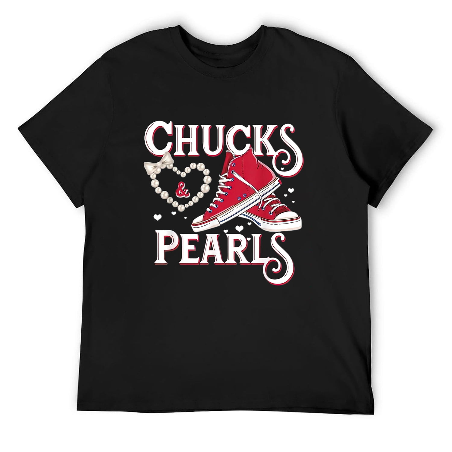Mens Chucks And Pearls T-Shirt Black 4X-Large - Walmart.com