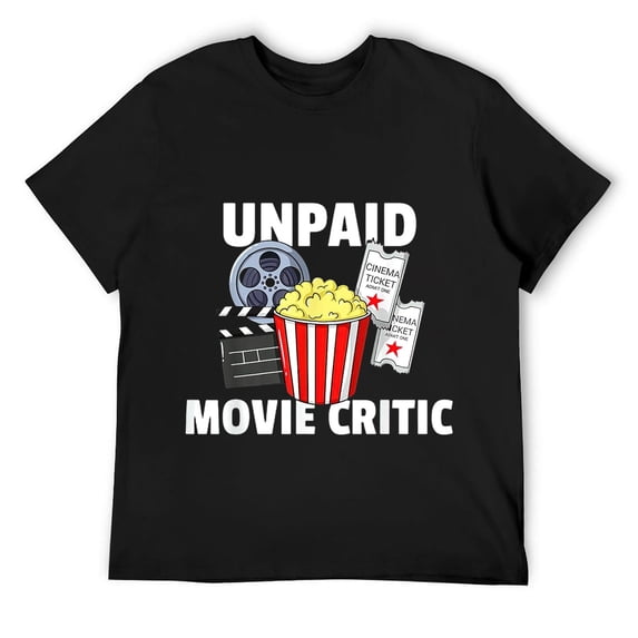 Mens Cinema Watching Movie Watch Night T-Shirt Black