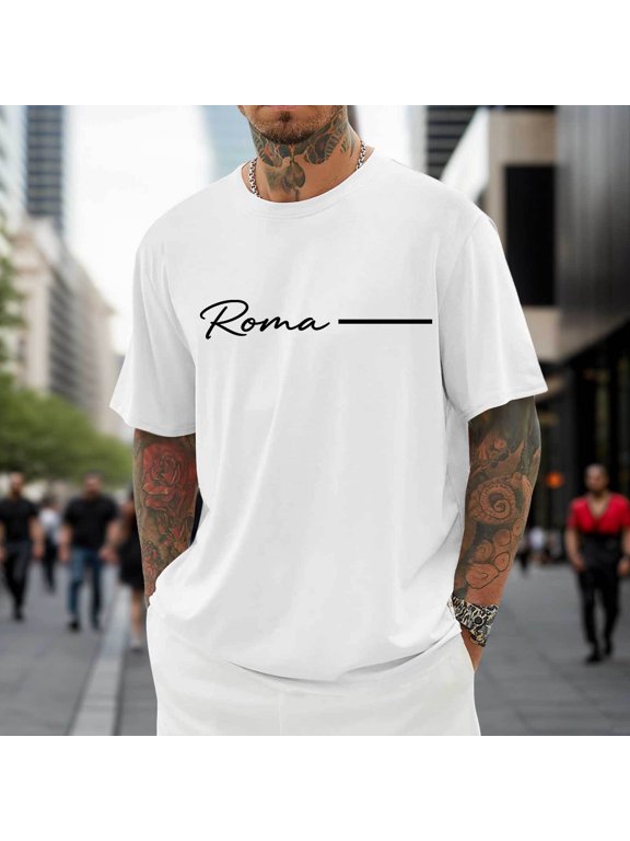 Mens City and Country Name T Shirt Artistic Typography Graphic Short Sleeve Crewneck Tee Travel Souvenir Top Soft Breathable Summer Shirt S