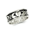 thumbnail image 1 of Gem & Harmony Mens Claddagh Ring in Sterling Silver for Men, 1 of 5