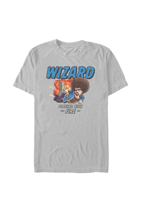 Mens Clash of Clans Wizard Playing With Fire T Shirt