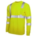 thumbnail image 1 of Mens Class 3 Safety Shirt Long Sleeve High Visibility Reflective Breathable Hi Vis Work Tee Construction Warehouse, 1 of 4