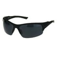 thumbnail image 1 of Mens Classic 90s Baseball Half Rim Sport Warp Plastic Sunglasses Matte Black, 1 of 4