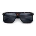thumbnail image 1 of Mens Classic 90s Flat Top Horn Rim Plastic Urban Fashion Sunglasses [Matte Tortoise - Black], 1 of 8