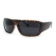 thumbnail image 1 of Mens Classic 90s Mad Dog Gangster Narrow Rectangle Plastic Sunglasses Matte Tortoise - Black, 1 of 4