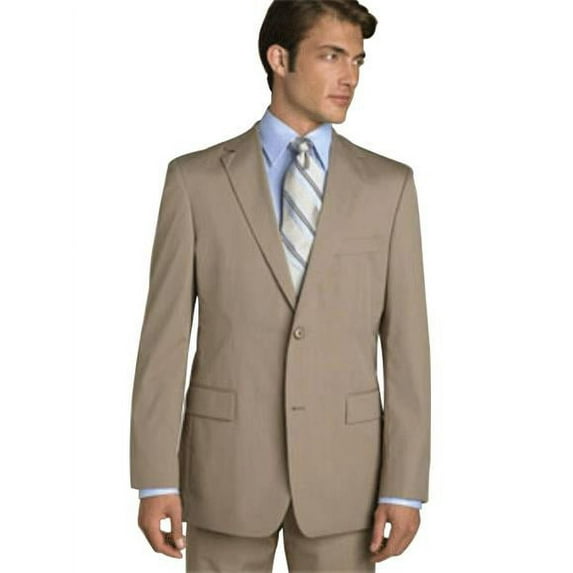 Mens Classic Business Tan ~ Beige~Sand~Mocca 2 Button Business ~ Wedding 2 Piece S