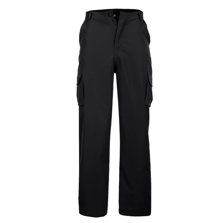 ★新品★CARGO SLACKS PANTS Mens Classic Cargo Pants Relaxed Fit Cargo Pant Solid Black Xxl