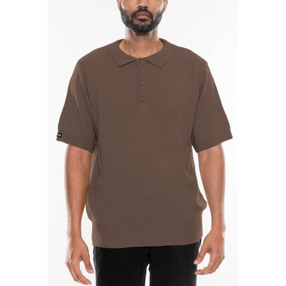 Mens Classic Charlie Brown Old School Striped Midweight Polo Shirt Street Casual Tshirt