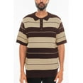thumbnail image 1 of Mens Classic Charlie Brown Old School Striped Midweight Polo Shirt Street Casual Tshirt, 1 of 5
