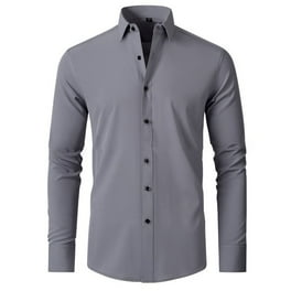 Men S Classic Fit Long Sleeve Wrinkle Resistant Button Down Dress Shirt Walmart