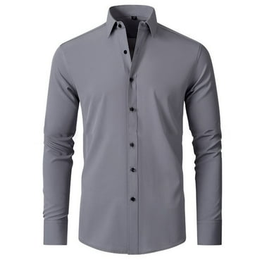 DEMEANOR Men's Short Sleeve Dress Shirt - Slim Fit, Wrinkle-Free, Button Down For Casual & Office 5 thumbnail image