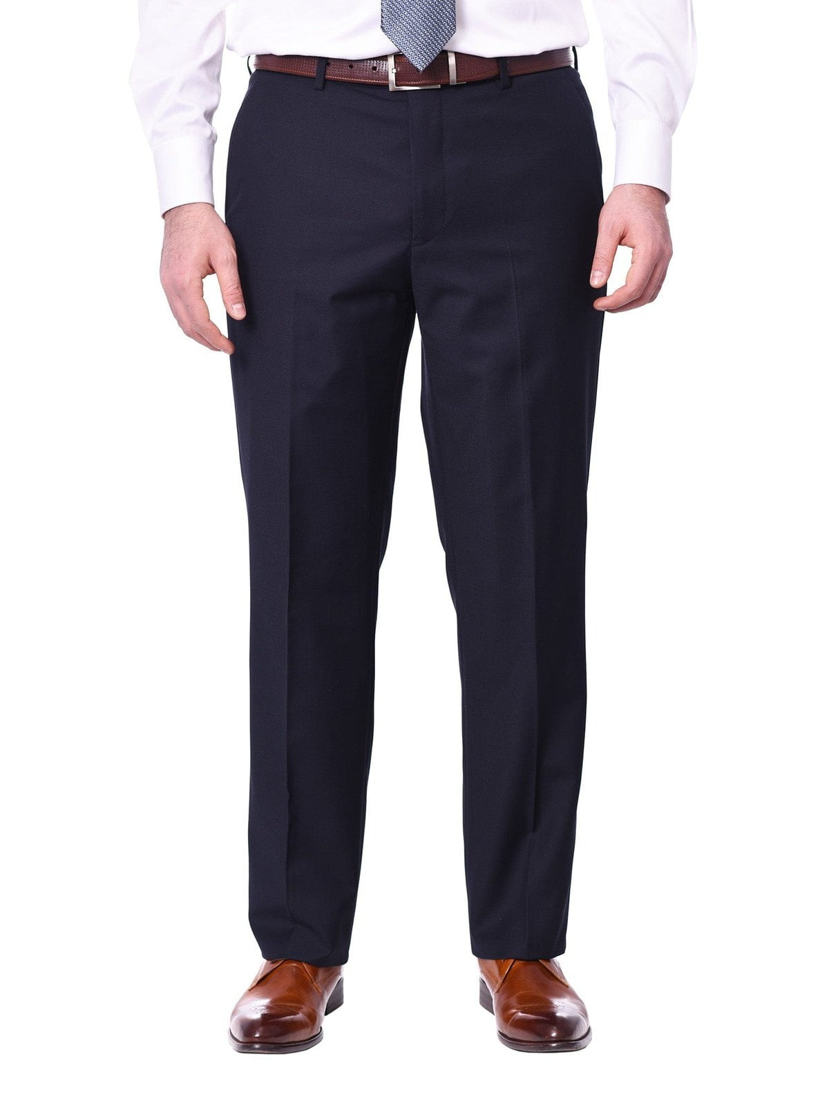 Men's Dress Pants Navy without pleat flat front Pants
