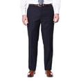 thumbnail image 1 of Mens Classic Fit Solid Navy Blue Flat Front Washable Prehemmed Dress Pants, 1 of 1