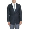 thumbnail image 1 of Mens Classic Fit Solid Navy Two Button Suit Jacket Blazer, 1 of 3