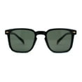 thumbnail image 1 of Mens Classic Hipster Keyhole Rectangle Horn Rim Plastic Sunglasses Black Tortoise Green, 1 of 4