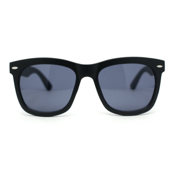 Mens Classic Iconic Hipster Retro Oversized Horn Rim Sunglasses Matte Black