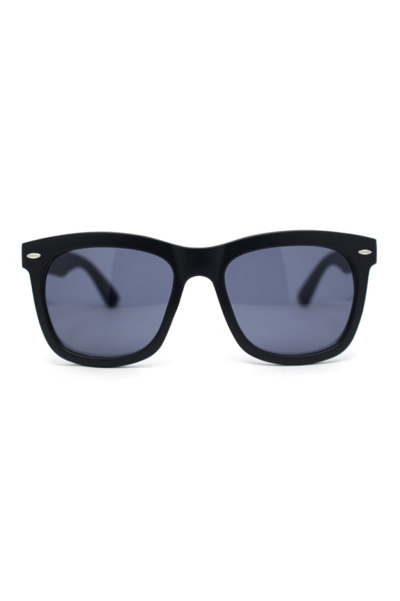 Mens Classic Iconic Hipster Retro Oversized Horn Rim Sunglasses Matte Black
