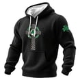 thumbnail image 1 of Mens Classic Irish Knit Hoodie With Pattern Sweatshirt Clothes, 1 of 4