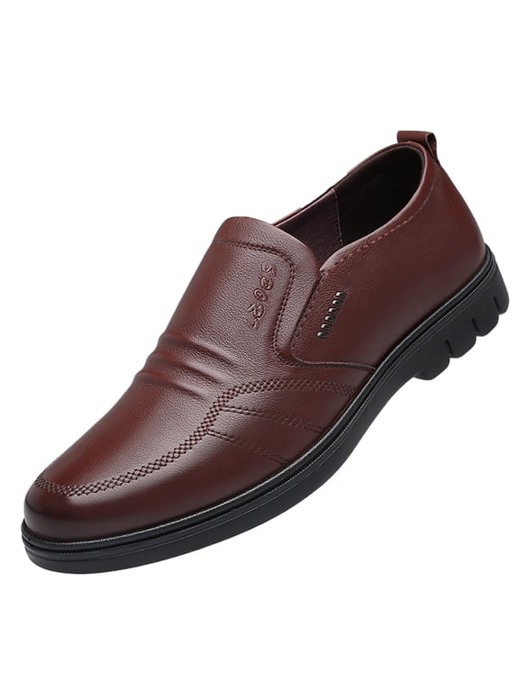 Mens Classic Leather Shoes Slip On Business Oxfords Work Shoes Fashion tuxedo Dress Shoes for Men