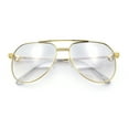 thumbnail image 1 of Mens Classic Luxury Mogul Tear Drop Shape Offcer Metal Rim Racer Sunglasses Gold - Clear Mirror, 1 of 8