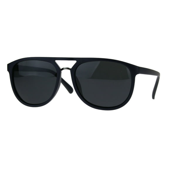 Mens Classic Mod Thin Plastic Racer Pilots Sunglasses Navy Black
