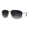 thumbnail image 1 of Mens Classic Narrow Rectangle Airforce Officer Style Bifocal Lens Sunglasses Silver Smoke +1.0, 1 of 4