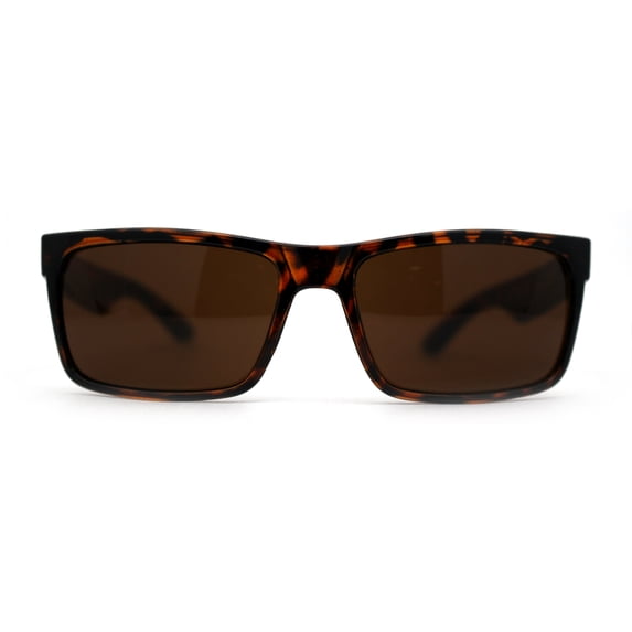 Mens Classic Narrow Rectangular Square Gentlemens Sport Plastic Sunglasses Tortoise