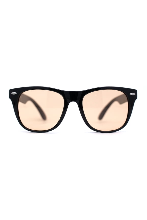 Mens Classic Oversized Horn Rim Blue Light Blocker Computer Glasses Black Light Brown