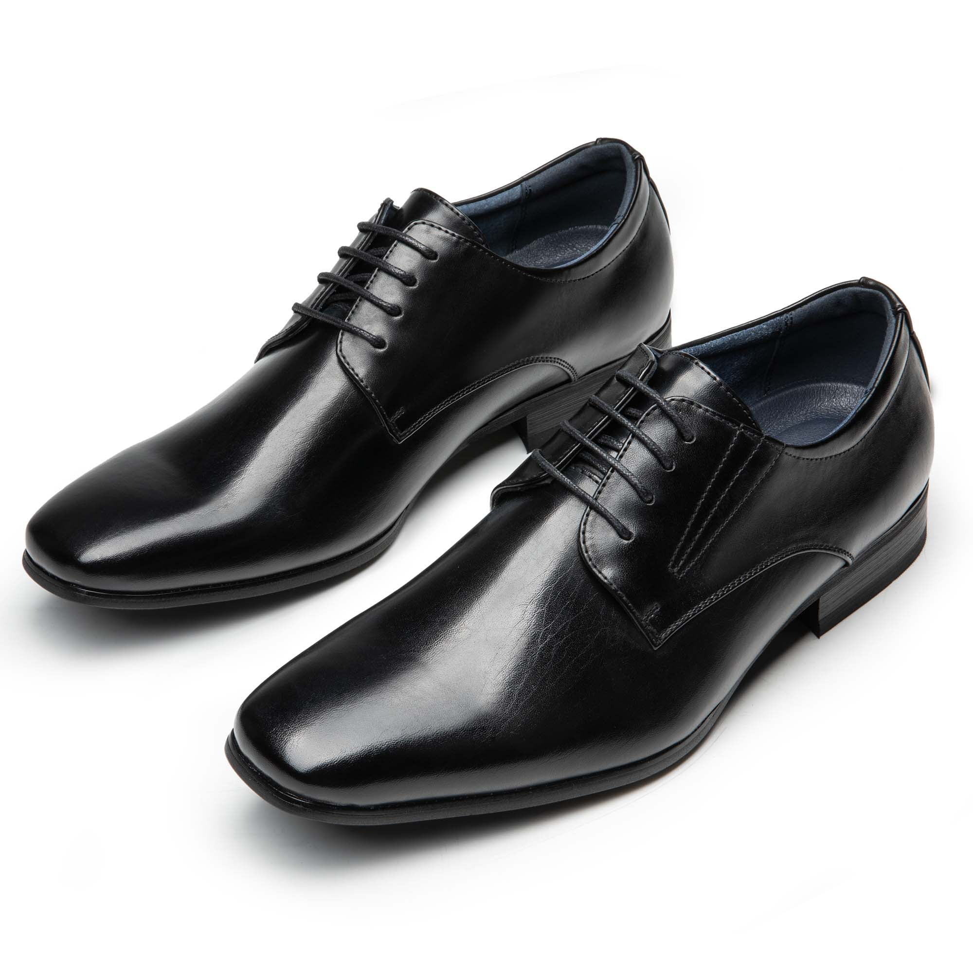 Mens Classic Oxfords Shoes Square Toe Leather Loafers Shoes Lace