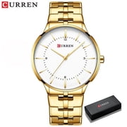 Mens Classic Quartz Analog Watch CURREN Luxury Fashion Business Wristwatch Stainless Male Sport Watches Clock Relogio Masculino