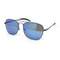 thumbnail image 1 of Mens Classic Rectangle Officer Air Force Pilot Metal Sunglasses Gunmetal - Blue Mirror, 1 of 4