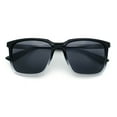 thumbnail image 1 of Mens Classic Rectangle Sporty Gentlemanly Plastic Fashion Sunglasses Black Clear - Black, 1 of 7