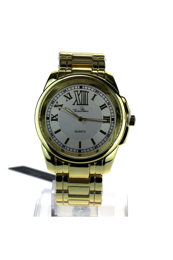 Mens Classic Round Analog Quartz Metal Band Luxury Wrist Watch Gold Silver