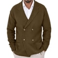 thumbnail image 1 of Mens Classic Shawl Cardigan Shawl Collar Sweater Cable Knit Button Down Knit Textured Sweater Long Sleeve Casual Winter Outwear Loose Fit Open Front Sweaters, 1 of 6