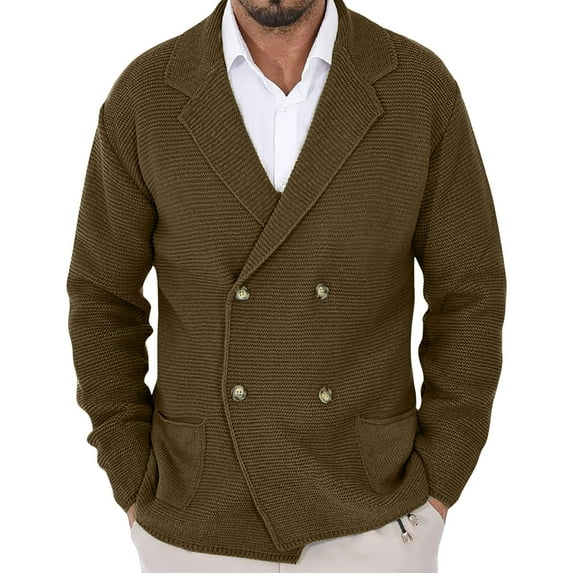Mens Classic Shawl Cardigan Shawl Collar Sweater Cable Knit Button Down Knit Textured Sweater Long Sleeve Casual Winter Outwear Loose Fit Open Front Sweaters