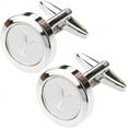 thumbnail image 1 of Mens Classic Stainless Steel Initial Cufflinks 26 Alphabet Initial Letter Cufflinks Business Wedding Shirts A-Z, 1 of 6