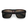 thumbnail image 1 of Mens Classic Suburb Urban Rectangular Sport Horn Rim Plastic Sunglasses Tortoise - Brown, 1 of 8