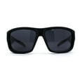 thumbnail image 1 of Mens Classic Thick Plastic Horn Sport Sunglasses Matte Black, 1 of 4