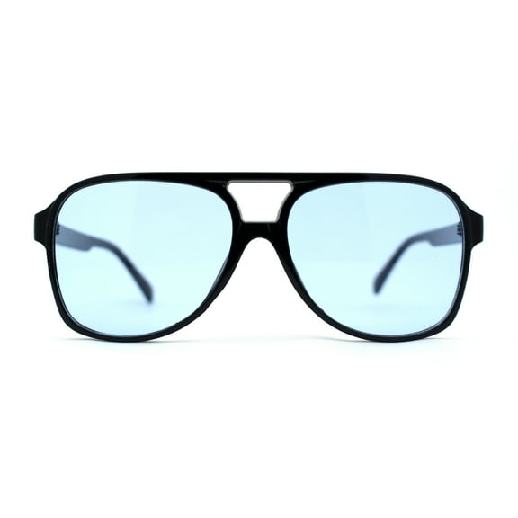 Mens Classy Gentlemans Retro Plastic Racer Luxury Sunglasses Black Blue